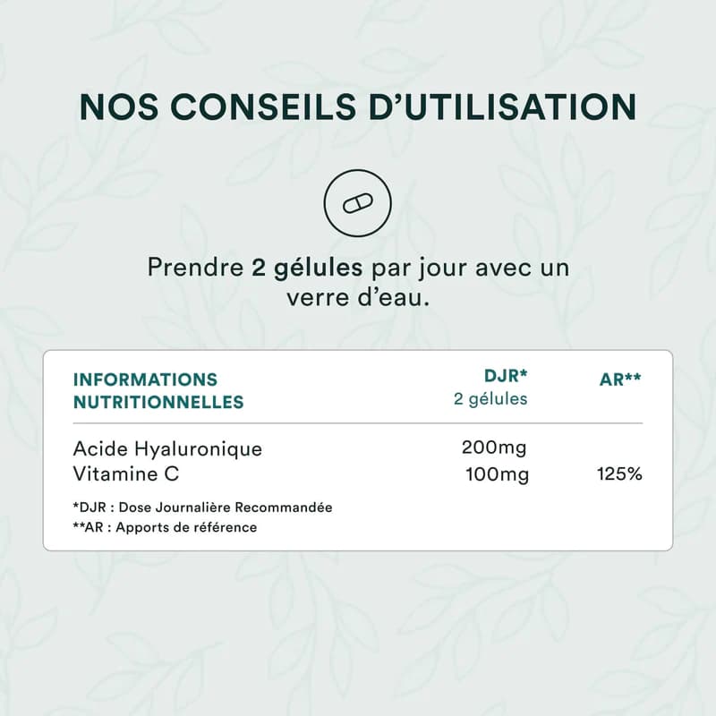 Suppléments d'acide hyaluronique | Supplément hyaluronique | Wellvita