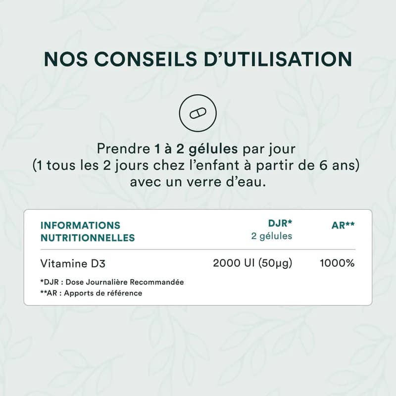 Supplément De Vitamine D3 | D3 Supplement | Wellvita